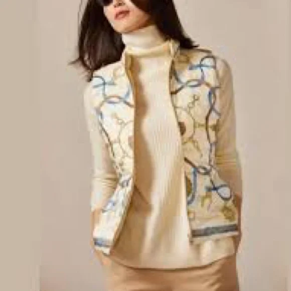 J. McLaughlin Tahoe goose down reversible Packable Vest - Picture 3 of 10